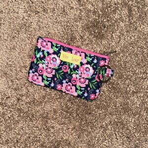 Kids Floral Pouch - Pink and Navy